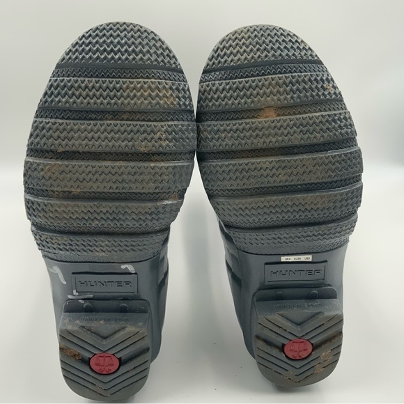Hunter Women’s Original Gloss Tall Classic Waterproof Gray Rain Boots US Size 5. - Picture 7 of 11